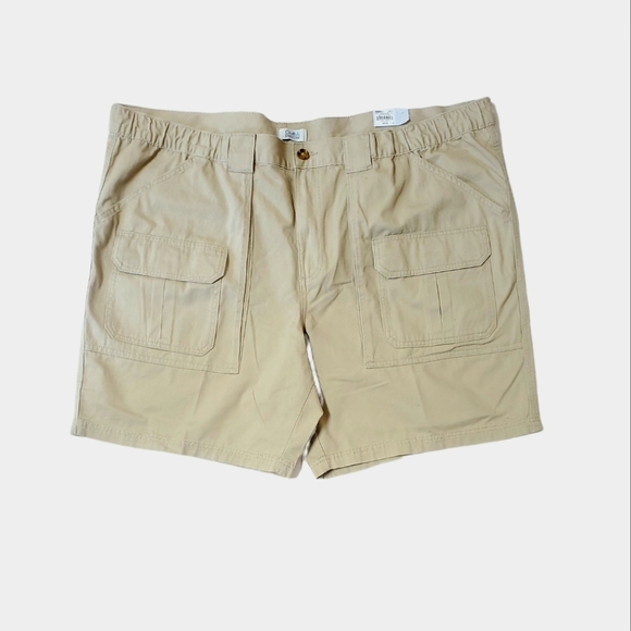 Croft & Barrow Cargo Shorts Men's Big & Tall Side Elastic Casual Beige Size 52 - Picture 6 of 6